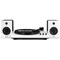Gemini Belt Drive Turntable Set, 3 Speed Record Player W 2 Speakers BlackWhite TT-900BW - alternate 1